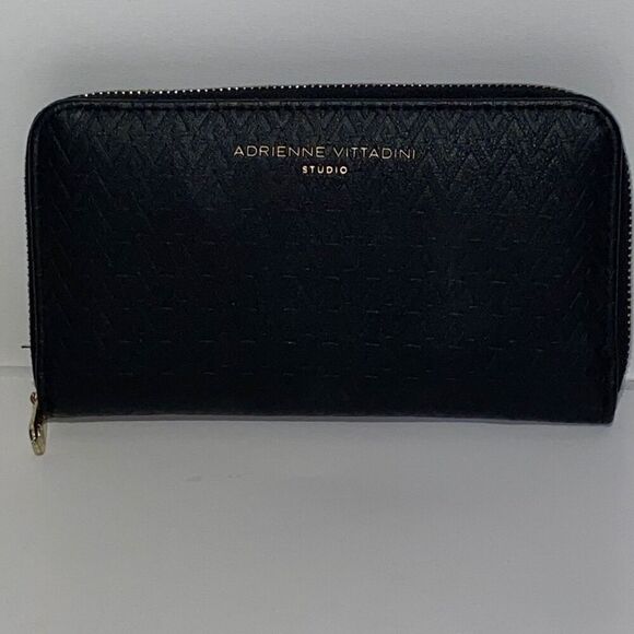 Adienne Vittadini Black Card wallet zippered 4x8 - Picture 2 of 8